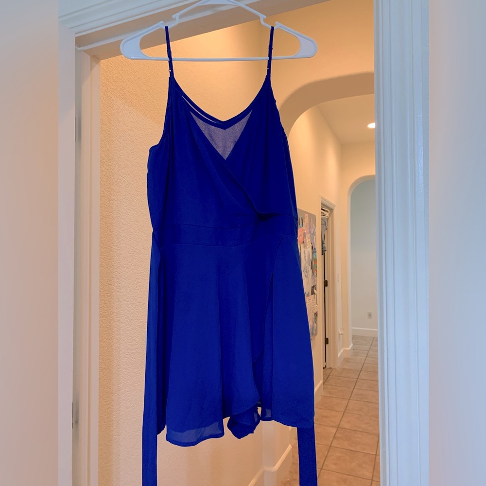 Cute royal blue romper shorts